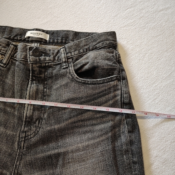 Moussy Fleetwood Rebirth High Rise Jeans Denim Size 27 Minimalist Distressed - Picture 14 of 15